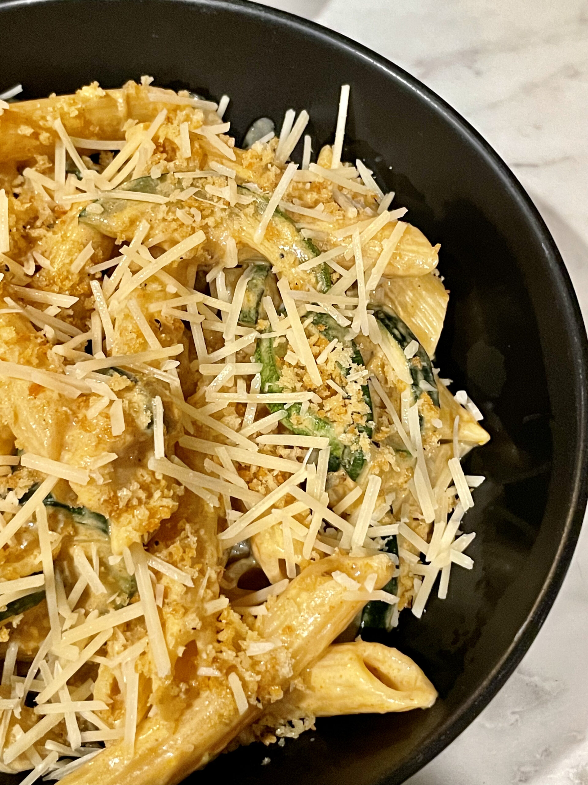 zucchini penne pasta from EveryPlate recipe