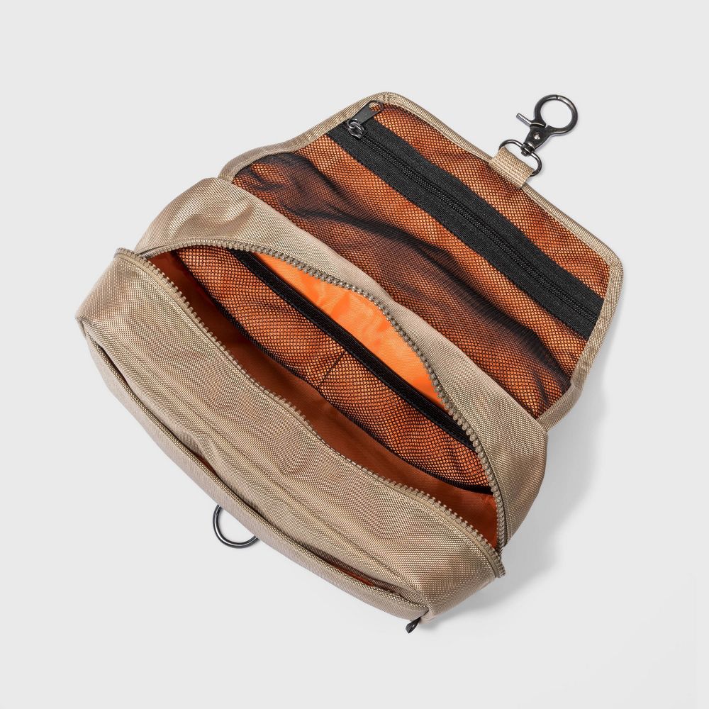 mens toiletry bag - tan color