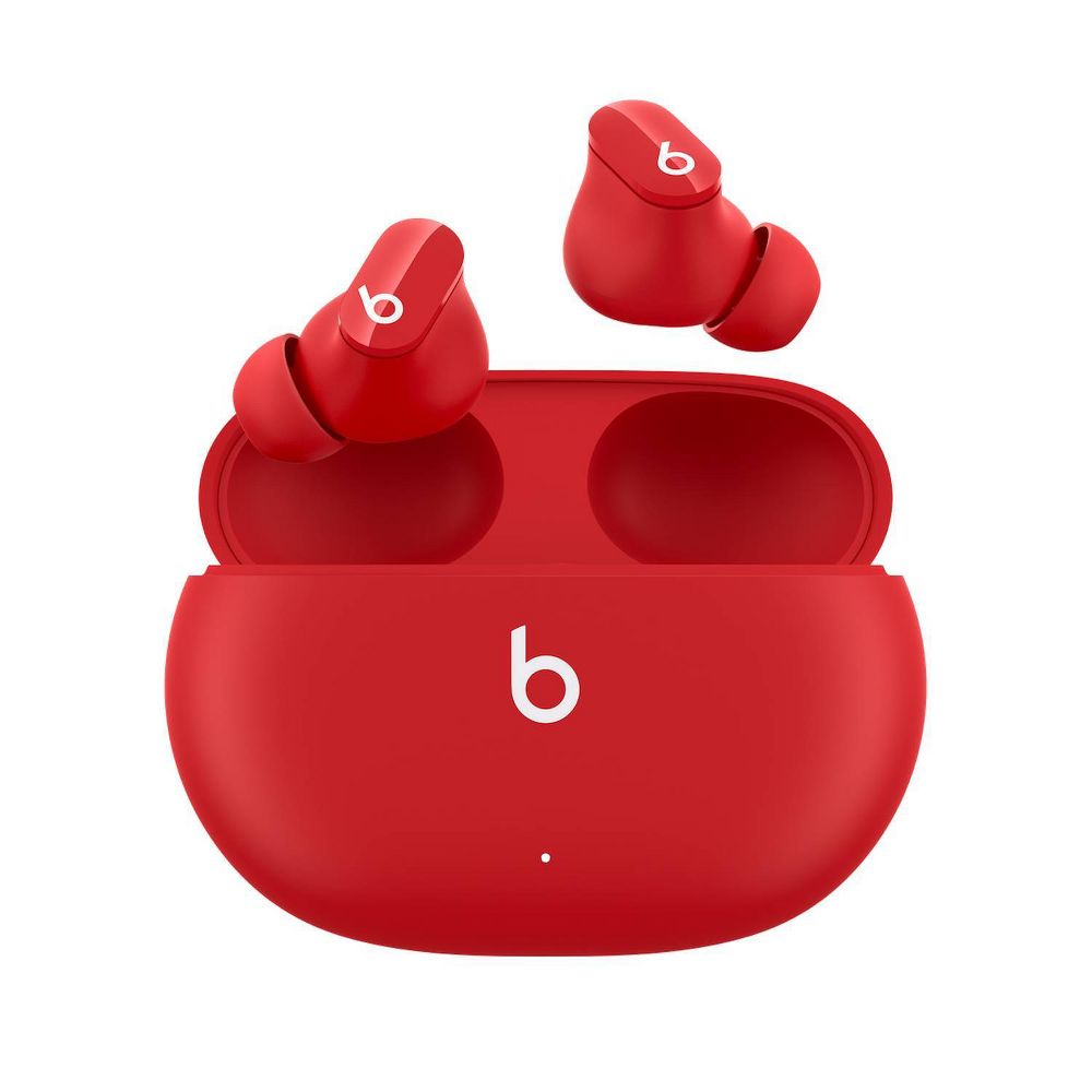 beats wireless noise cancelling earbuds in red