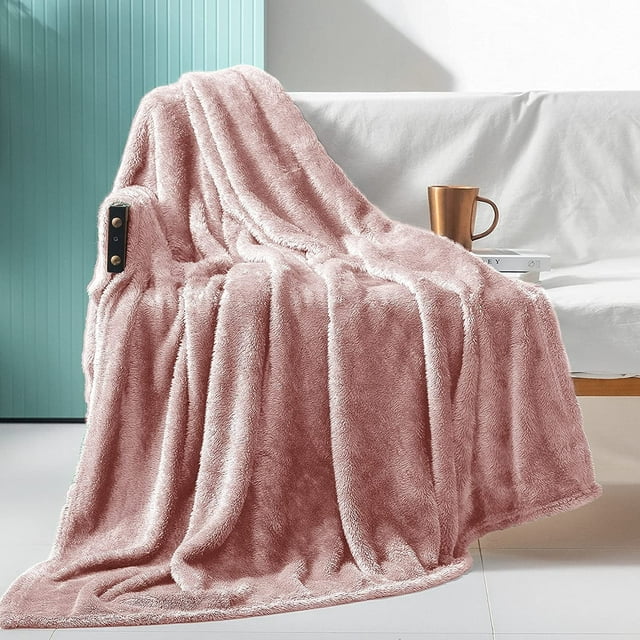 pink fuzzy blanket